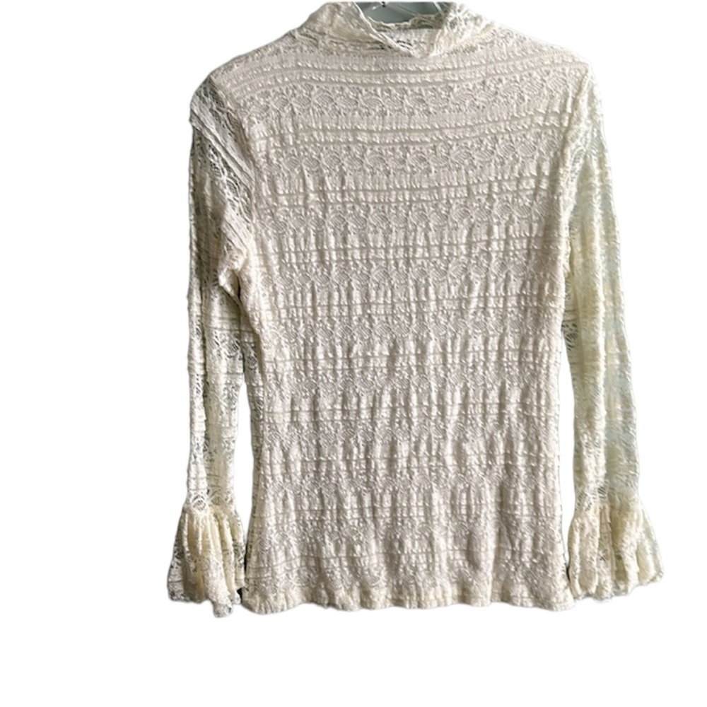 Worthington Lace Turtleneck Top Small - Picture 3 of 4